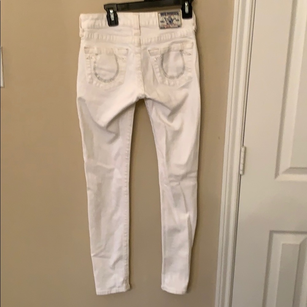 White stretch True Religion jeans